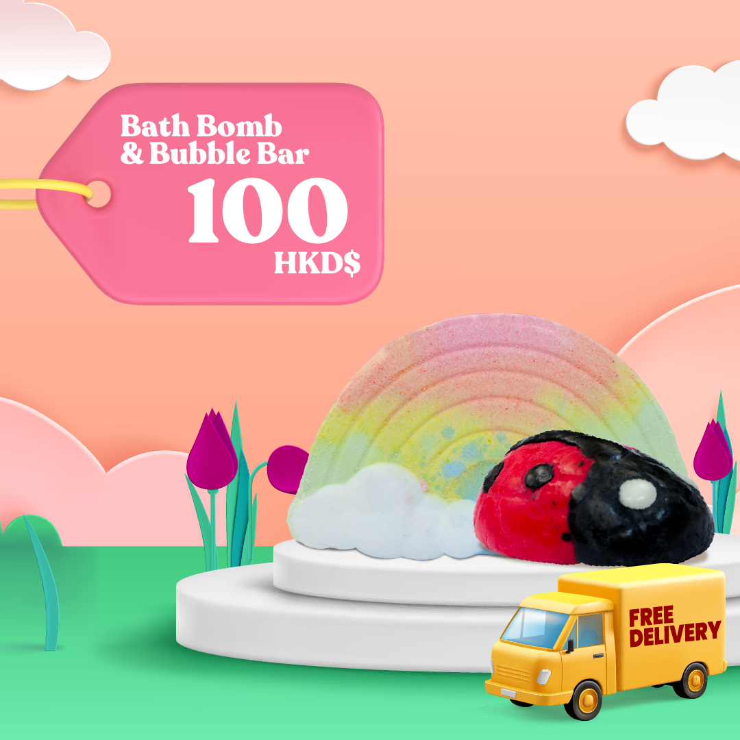 泡泡浴球(大)& 泡泡浴芭(小)組合 – 包郵