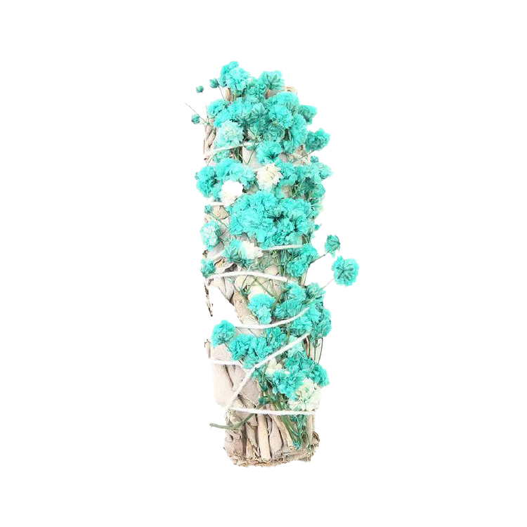 BLUE GYPSOPHILA + WHITE SAGE | 蓝色满天星+白鼠尾草 70g